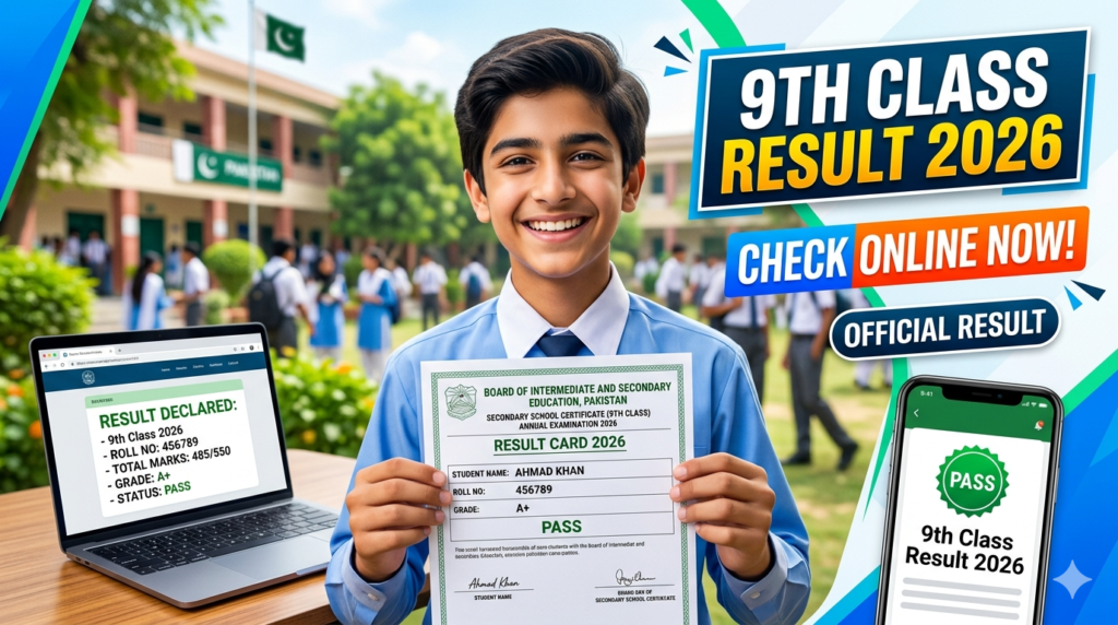 9th Class Result 2026 Punjab Board – Check Online by Roll Number, SMS & Name
