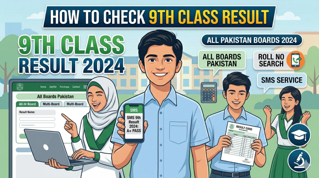 9th Class Result 2024 All Pakistan Boards – Check by Roll Number, SMS & Name